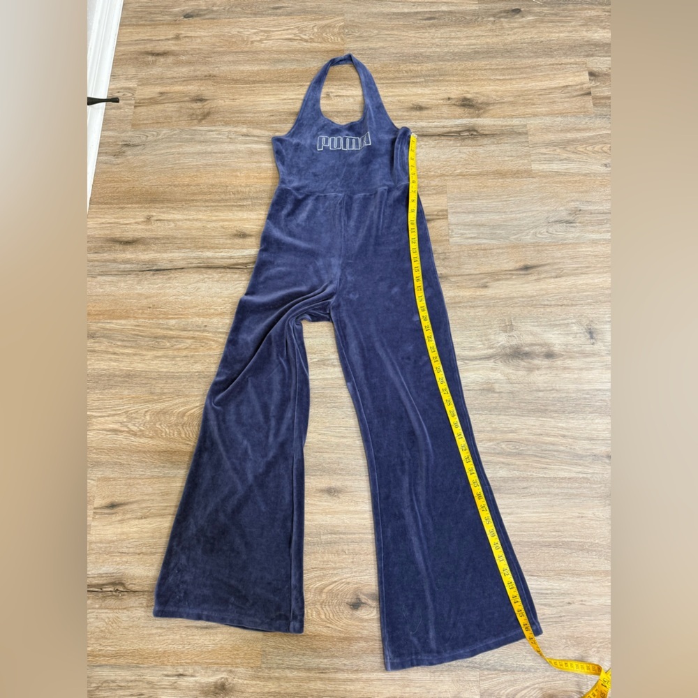 Puma Icons 2.0 Fashion Combinaison Bleu marine Jumpsuit Velur Size S - Picture 9 of 9